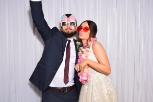 Photography Booth guests bride and groom